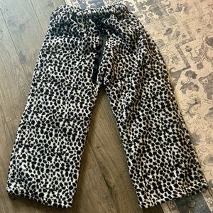 Sherpa Black & White Leopard Print Lounge Pants